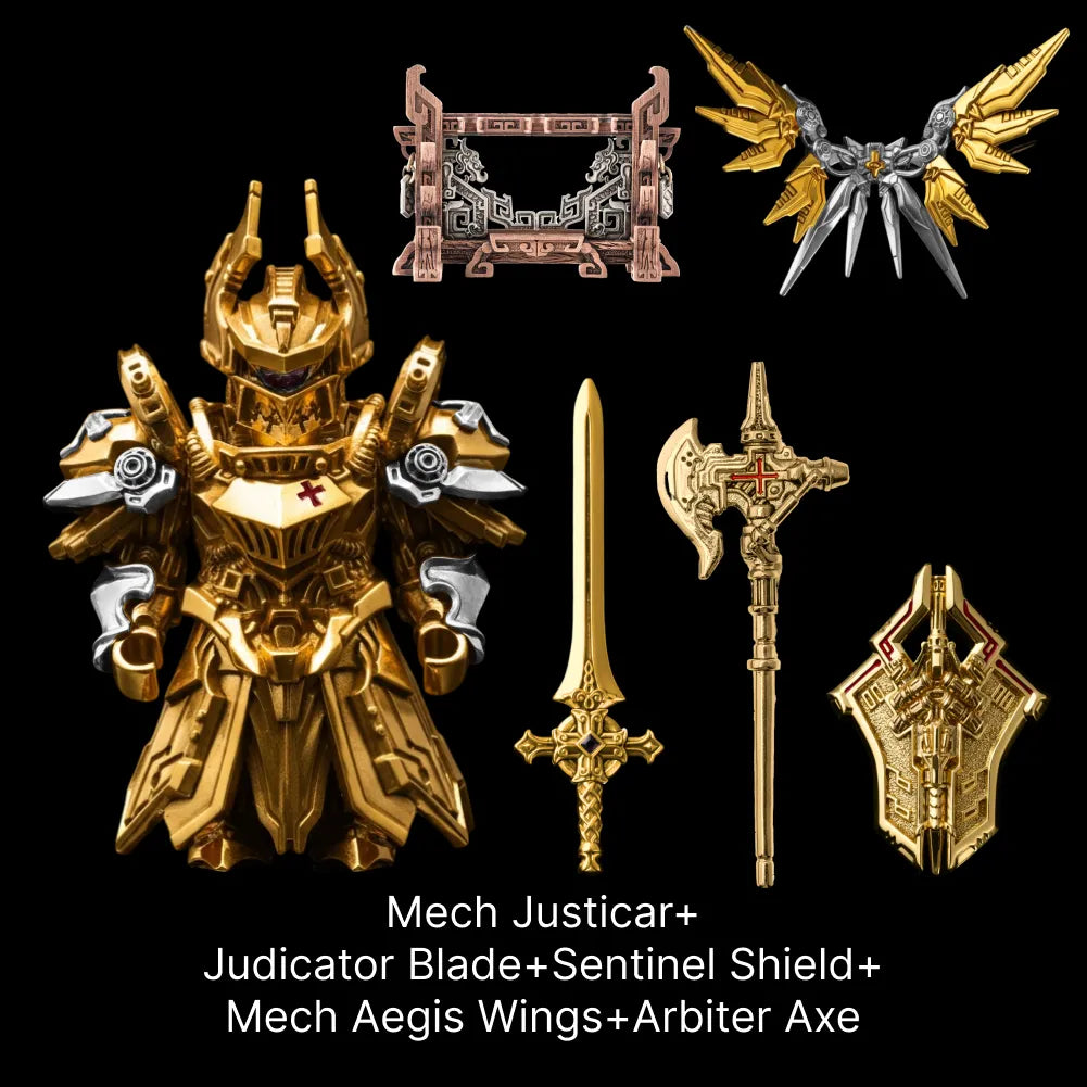 Silver With 18K Gold Mech Justicar Details 05