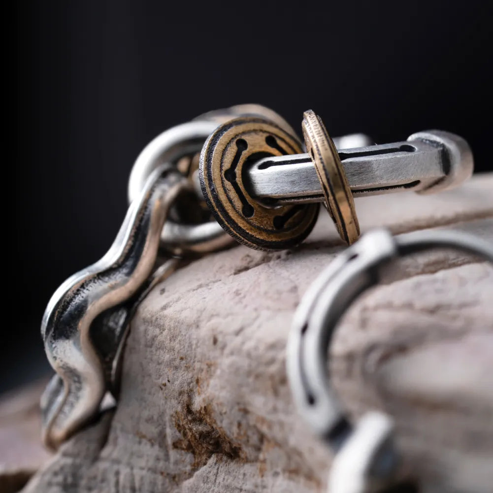 Silver With Cinnabar Snake Amulet Charm Masterblade Talisman Earrings Details 07