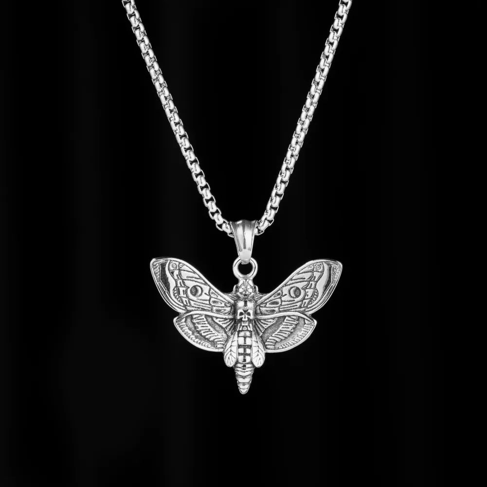 Skull Moth Pendant Details 01