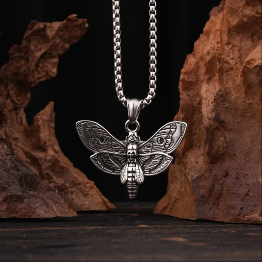 Skull Moth Pendant Details 03