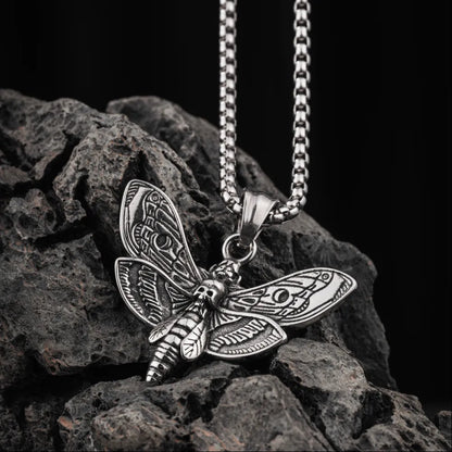 Skull Moth Pendant Details 06