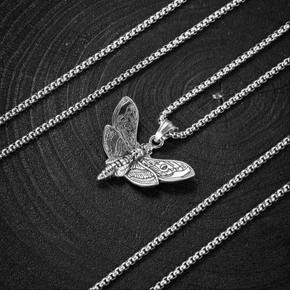 Skull Moth Pendant Details 07