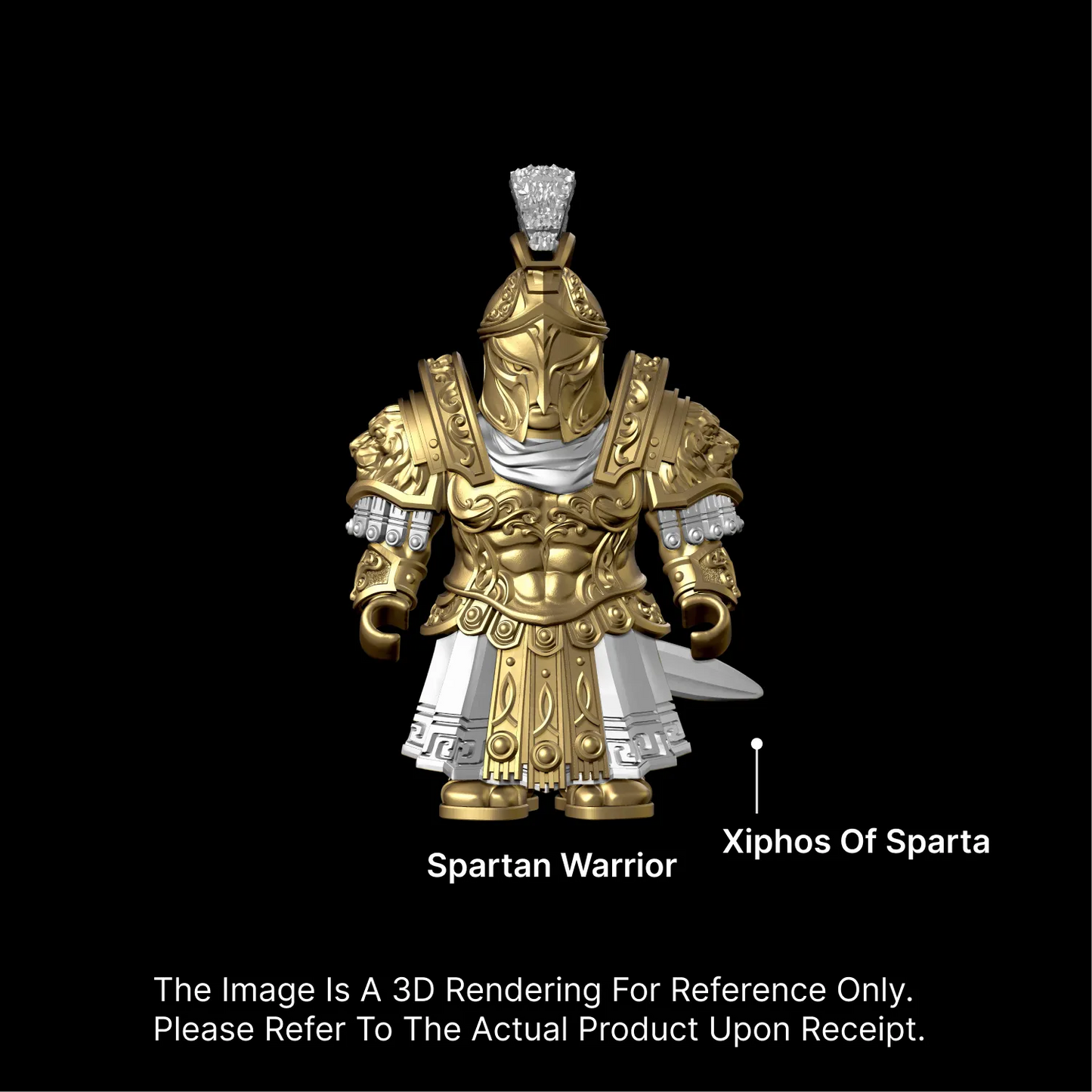 Spartan Warrior 18K Gold With 18K White Gold Option Details 01