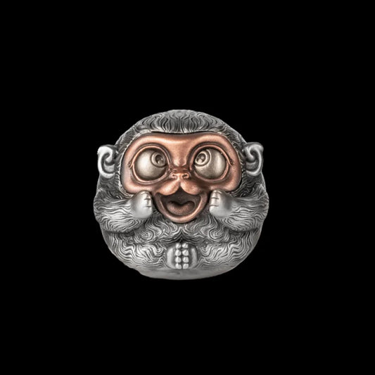 White Bronze & Copper Speako Monkey Figurine