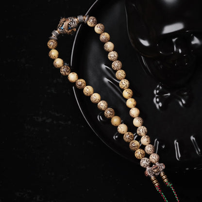 Oxidized Silver & Brass Spiral Dragon Bead Details 07