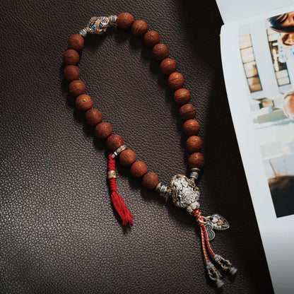 Oxidized Silver & Brass Spiral Dragon Bead Details 08