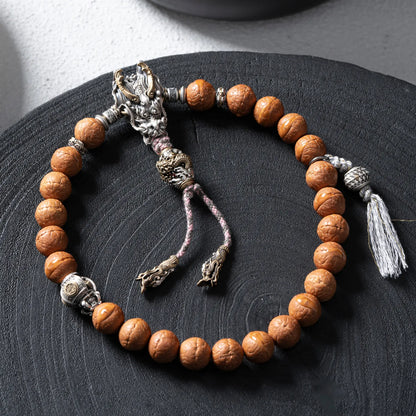 Oxidized Silver & Brass Spiral Dragon Bead Details 09