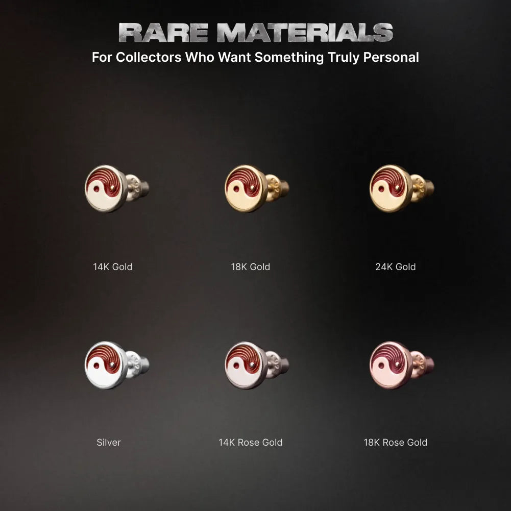 Taiji Stud Earrings Material Options-11