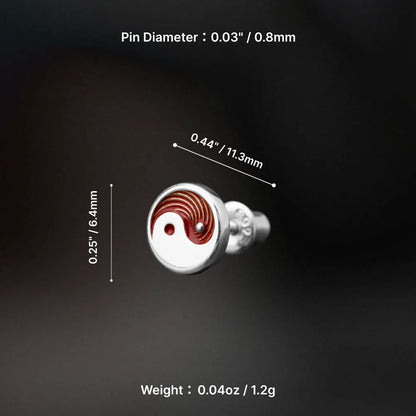 Taiji Stud Earrings Product Dimensions 10