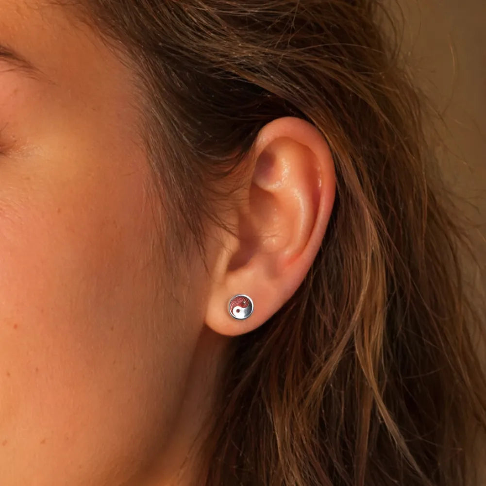 Taiji Stud Earrings female model 06