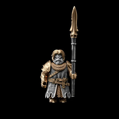 The Unnamed Medieval Infantry Brass & White Bronze Veteran Mercenary Custom Black Background