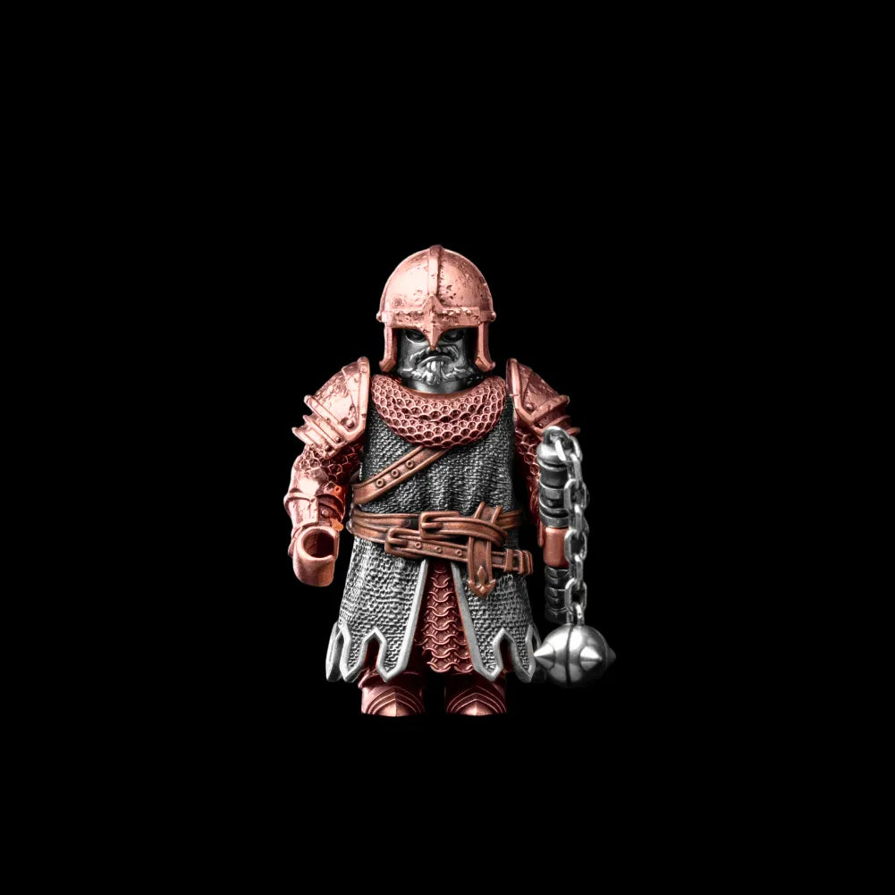 The Unnamed Medieval Infantry Copper & White Bronze Battle Ready Custom Black Background
