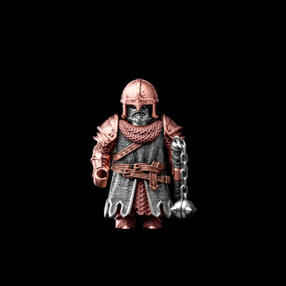 The Unnamed Medieval Infantry Copper & White Bronze Battle Ready Custom Black Background
