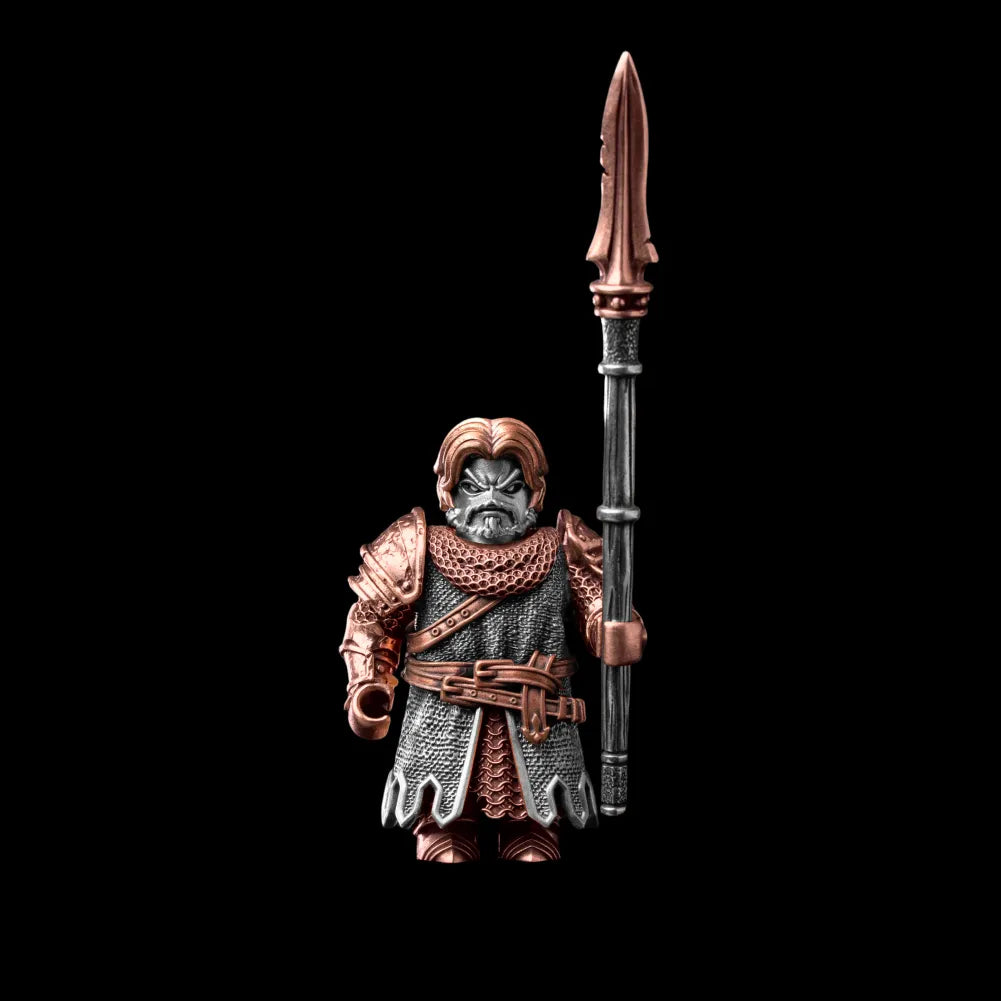 The Unnamed Medieval Infantry Copper & White Bronze Veteran Mercenary Custom Black Background