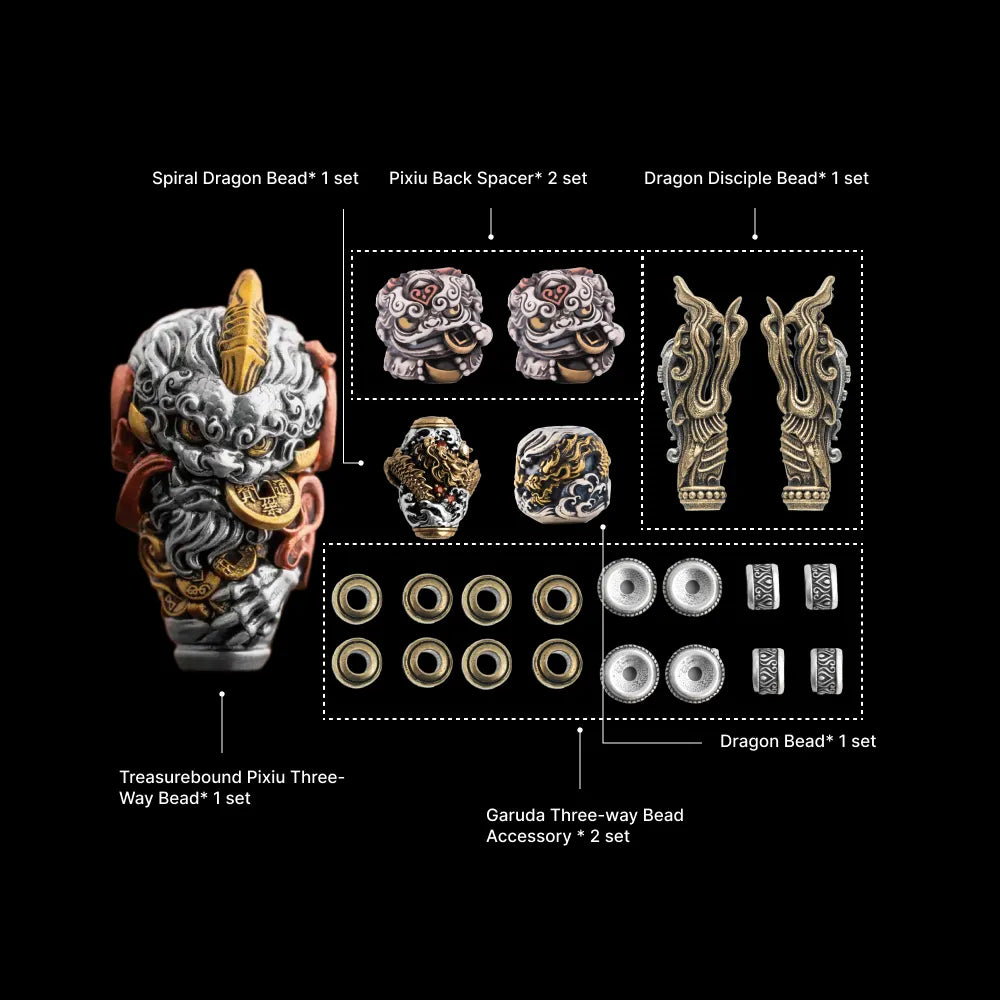 Treasurebound Pixiu Three Way Bead Option 07