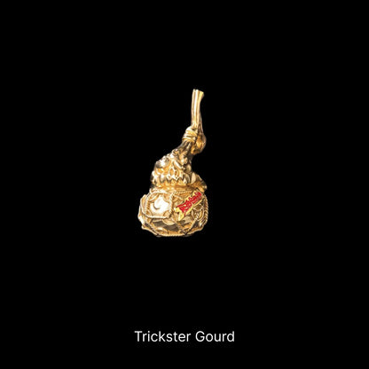 Trickster Gourd Pendant 18K GP Cinnabar Pendant Only