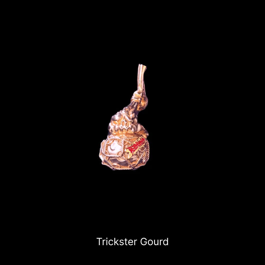 Trickster Gourd Pendant 18K RGP Cinnabar Pendant Only