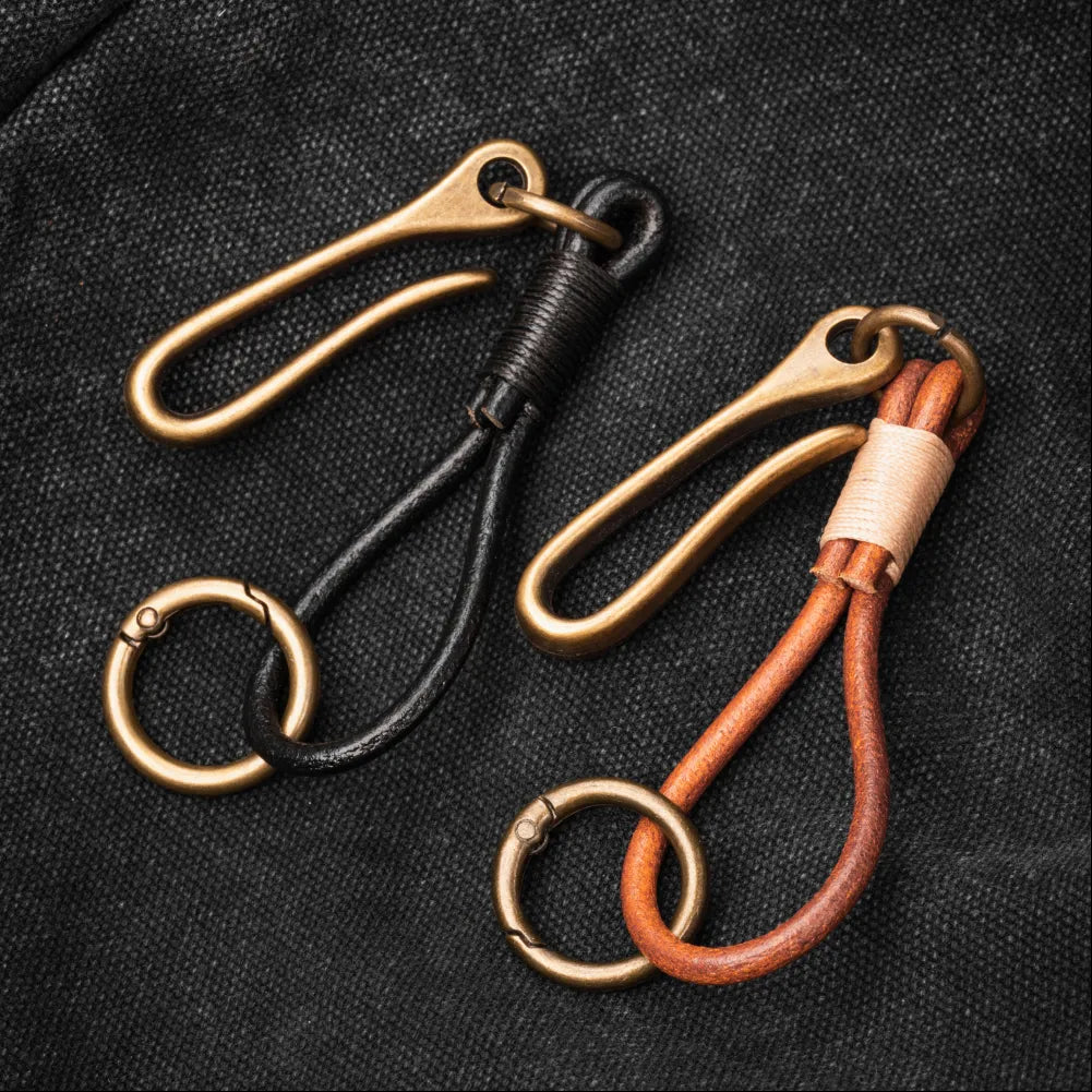 U-Lock Leather Keychain
