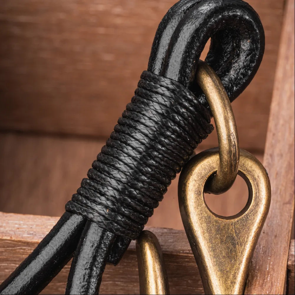 U-Lock Leather Keychain