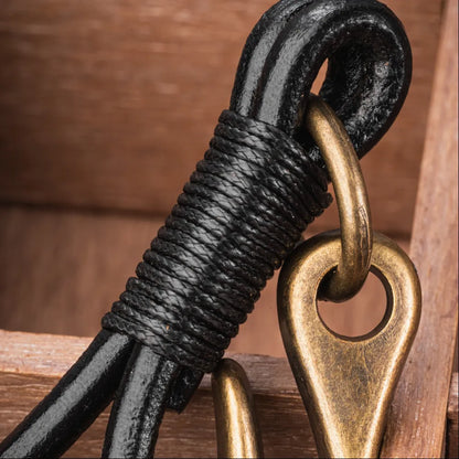 U-Lock Leather Keychain