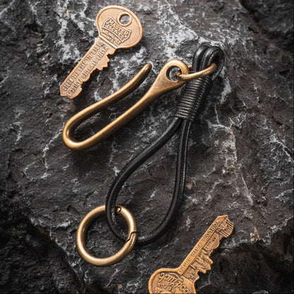 U-Lock Leather Keychain