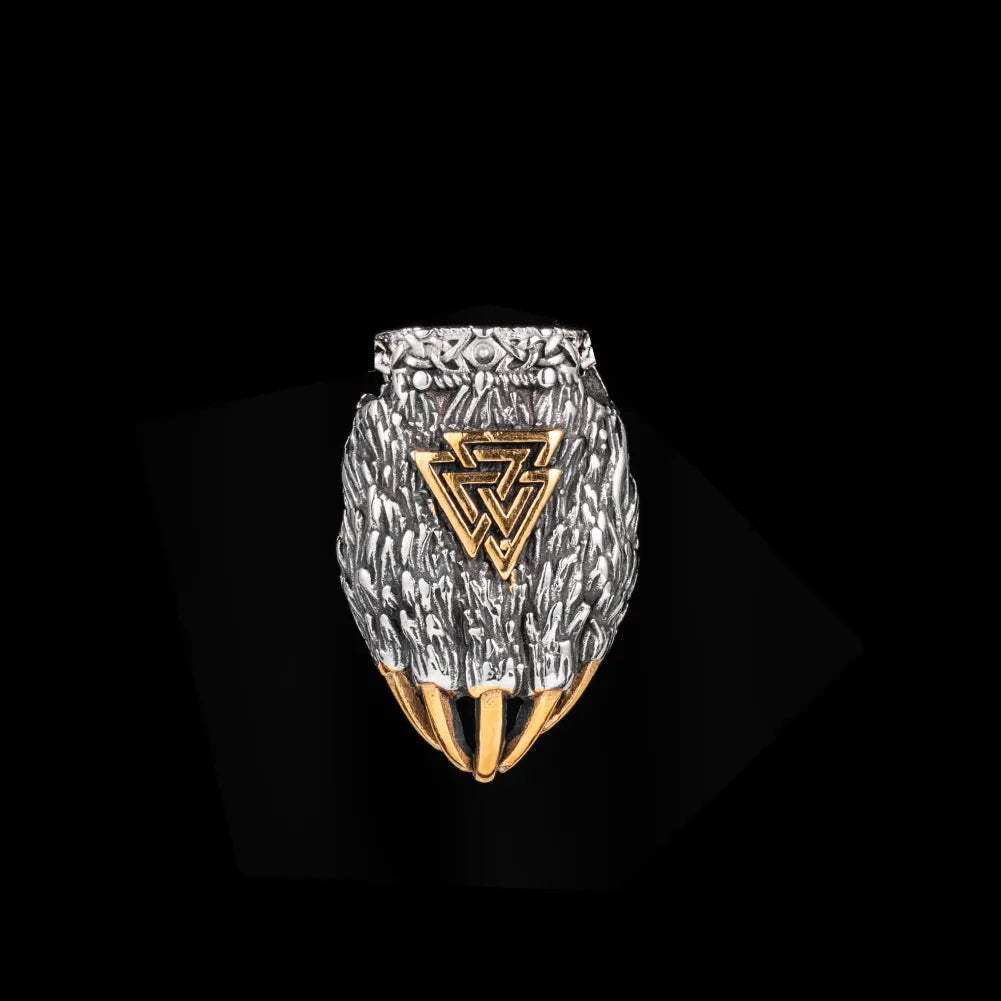 Valknut Bear Claw Pendant