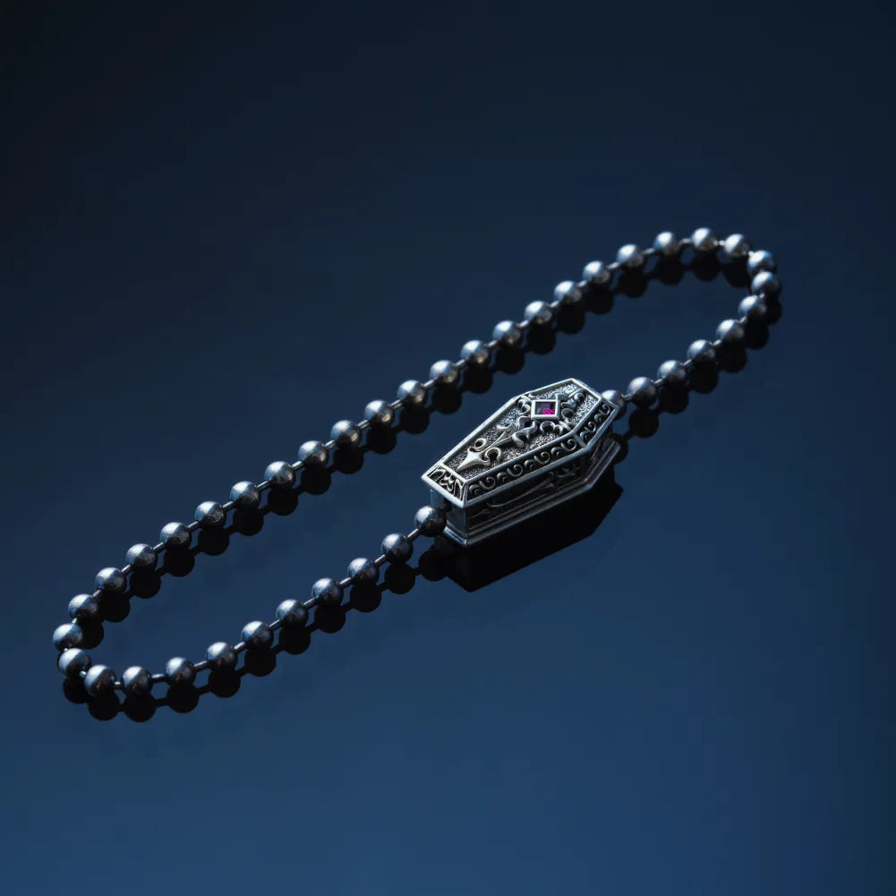Vampire Coffin Ball Chain Details 01