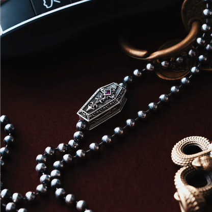 Vampire Coffin Ball Chain Necklace Details 07