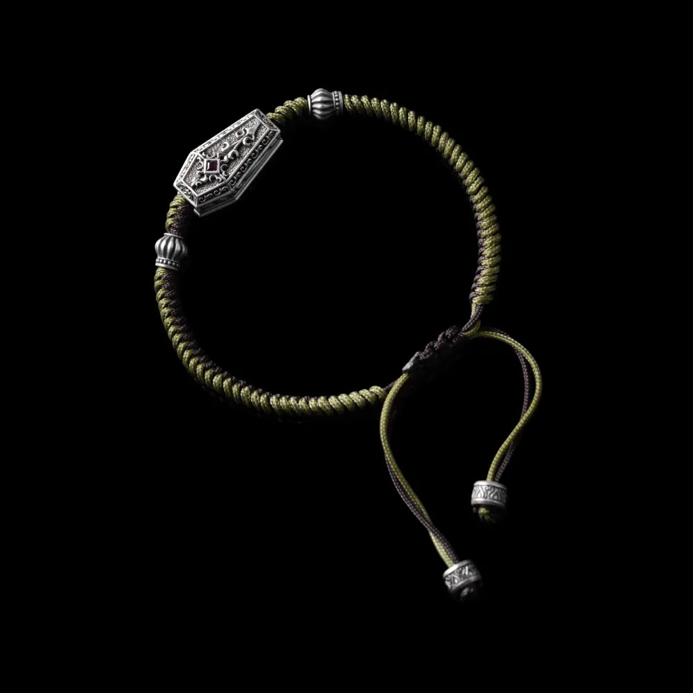 Vampire Coffin Braided Bracelet