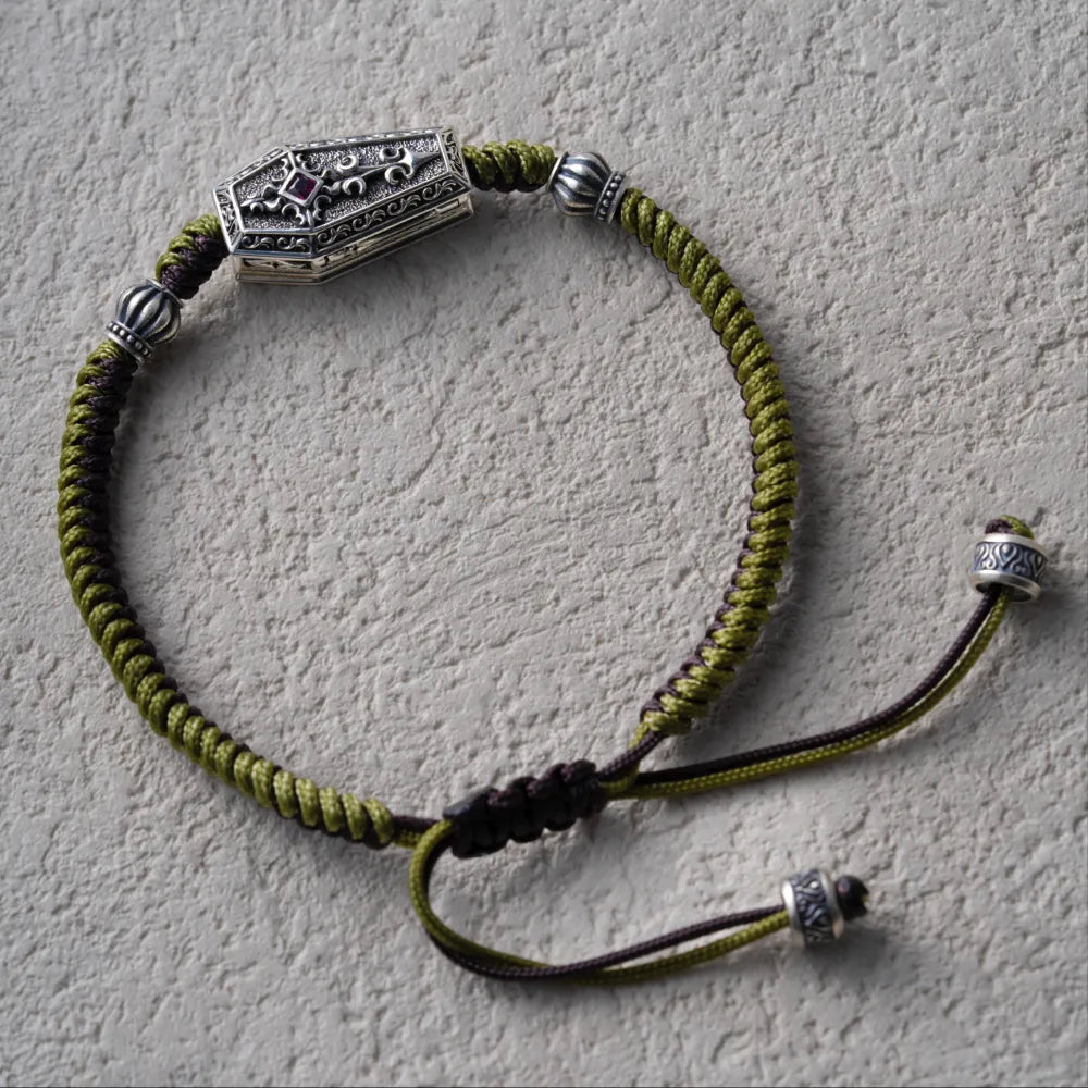 Vampire Coffin Braided Bracelet