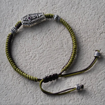 Vampire Coffin Braided Bracelet