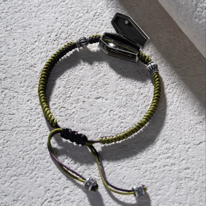 Vampire Coffin Braided Bracelet