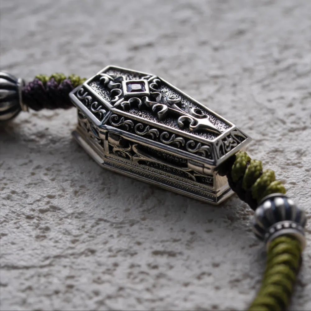 Vampire Coffin Braided Bracelet