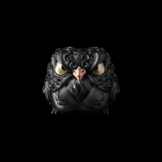 Blackened & Brass & Copper Vermilion Bird Figurine