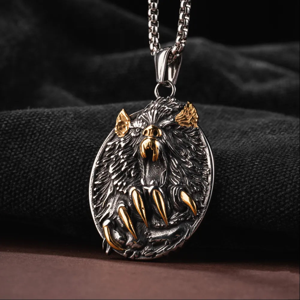 Viking Fury Bear Pendant Details 08