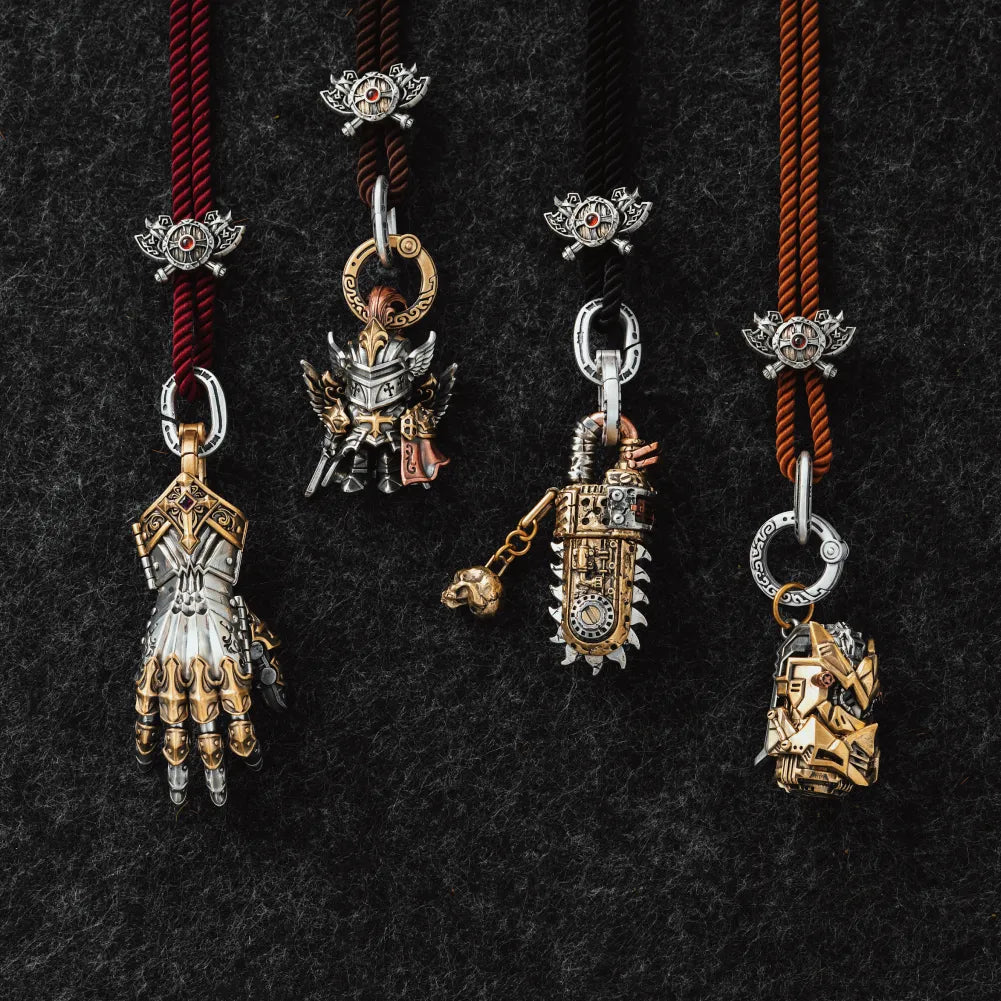 Viking Shield Sigil Rope Necklace