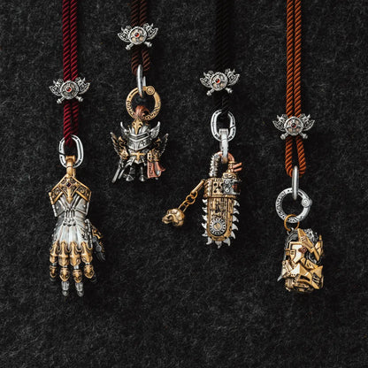 Viking Shield Sigil Rope Necklace