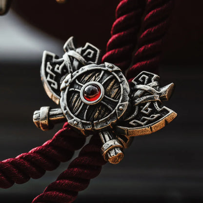 Viking Shield Sigil Rope Necklace