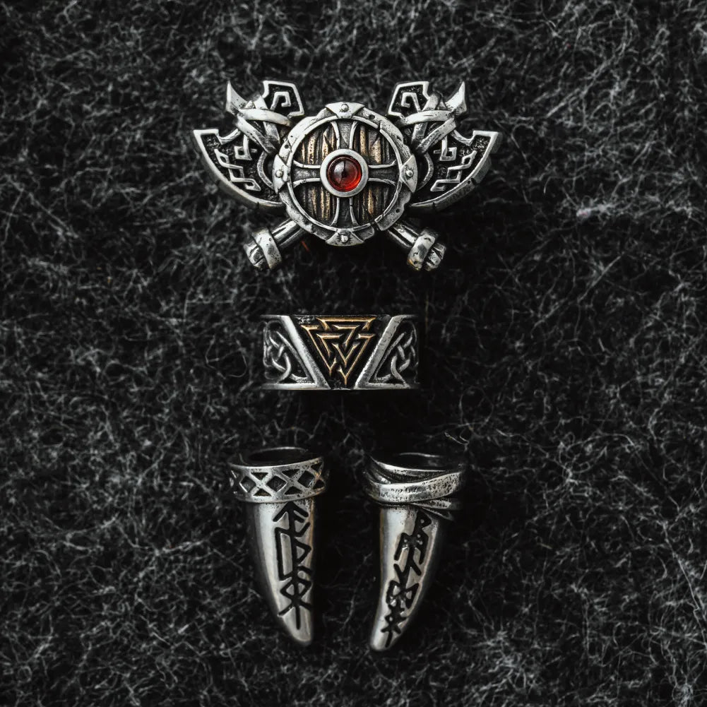 Viking Shield Sigil Rope Necklace