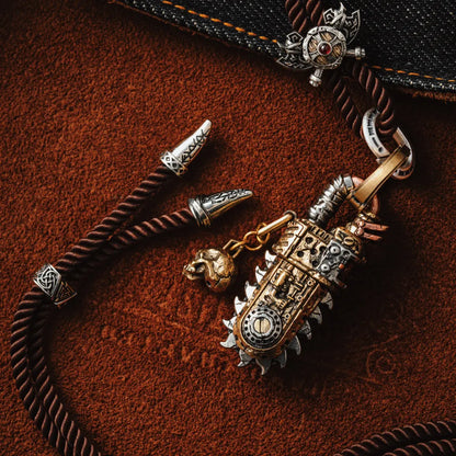 Viking Shield Sigil Rope Necklace