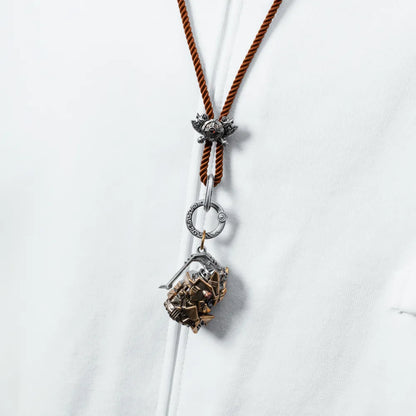 Viking Shield Sigil Rope Necklace