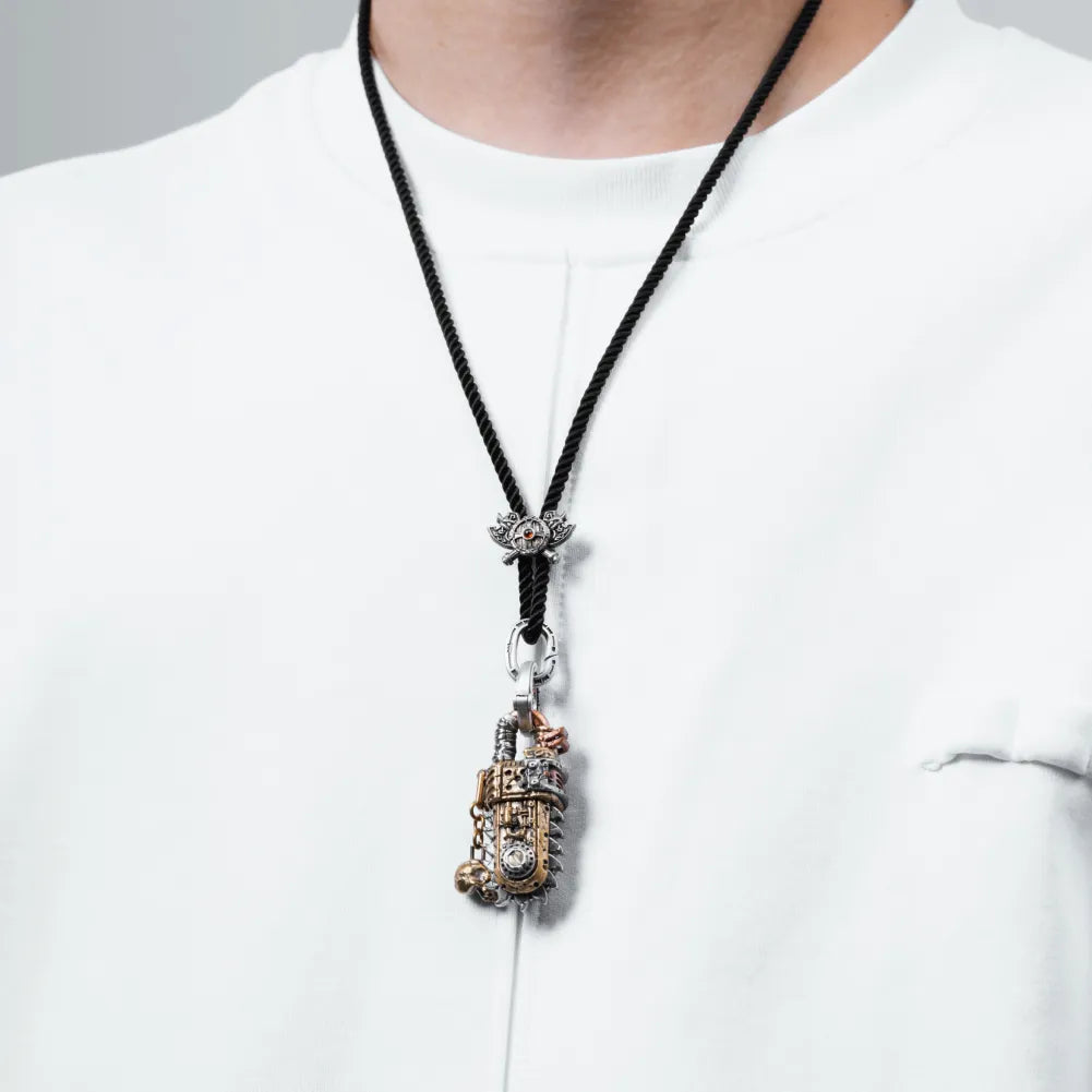 Viking Shield Sigil Rope Necklace