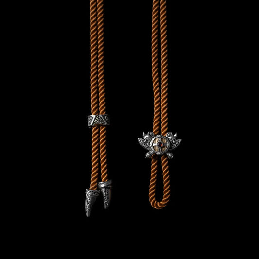 Viking Shield Sigil Rope Necklace