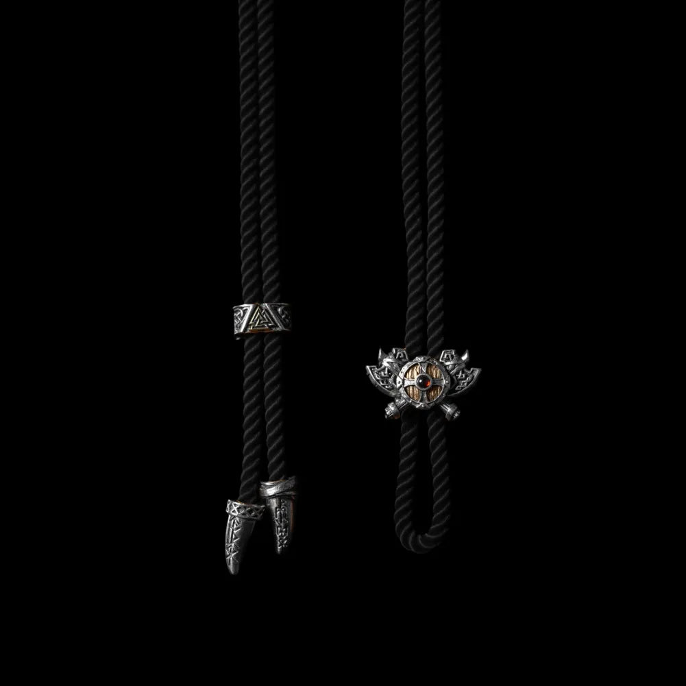 Viking Shield Sigil Rope Necklace