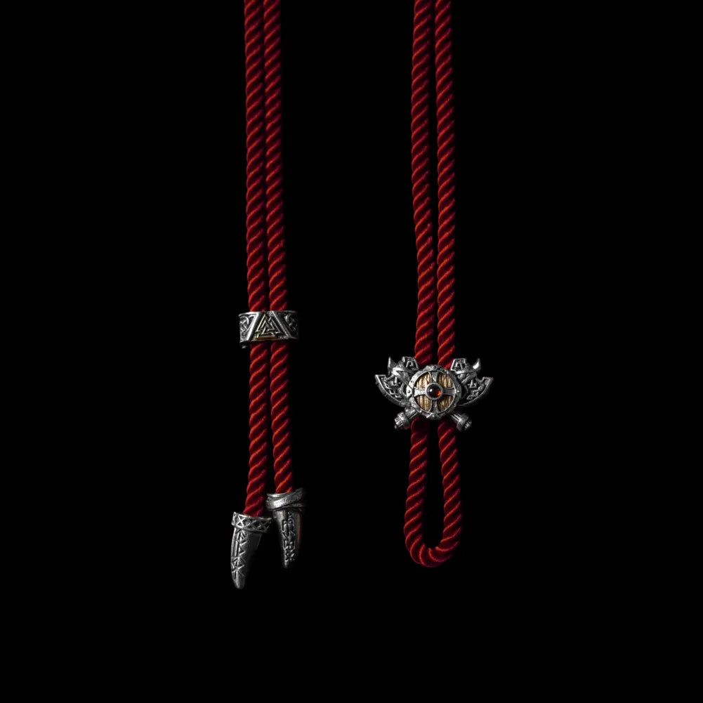 Viking Shield Sigil Rope Necklace