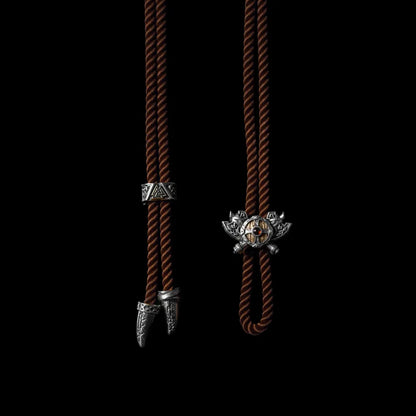 Viking Shield Sigil Rope Necklace