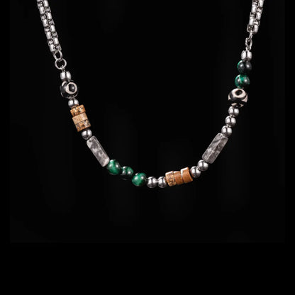 Vintage Beaded Chain Necklace Details 01