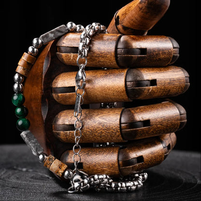 Vintage Beaded Chain Necklace Details 06