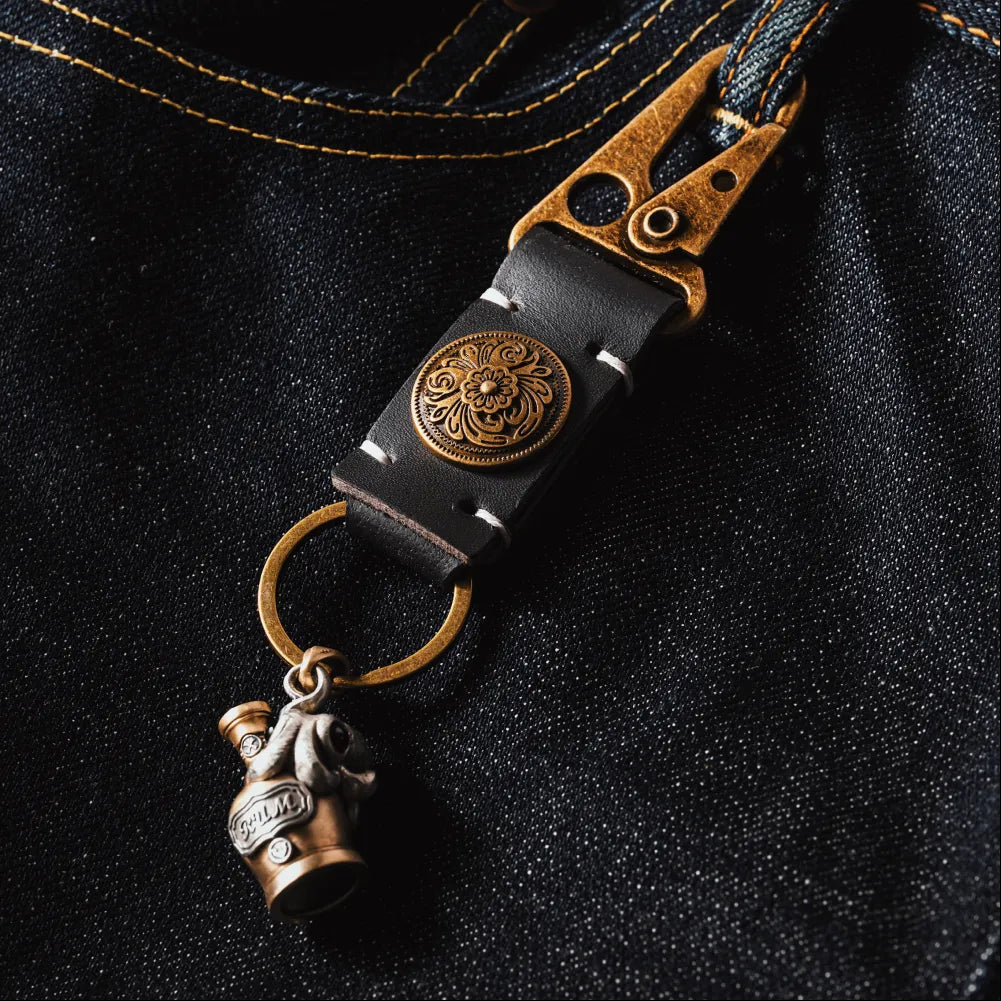 Vintage Petal Emblem Keychain