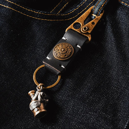 Vintage Petal Emblem Keychain